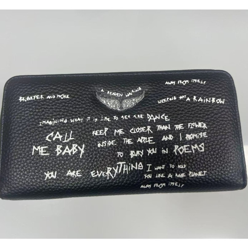 Zv Bag ženska PU torba s metalnim lancem, novčanik i držač kartica, clutch, mali novčanik, 2025 europsko-američki retro stil