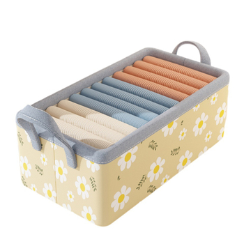 Kutija za odlaganje odjeće od platna s cvjetnim uzorkom, višeslojni organizator garderobe, dimenzije 47×28×30 cm, kapacitet 30–40 L