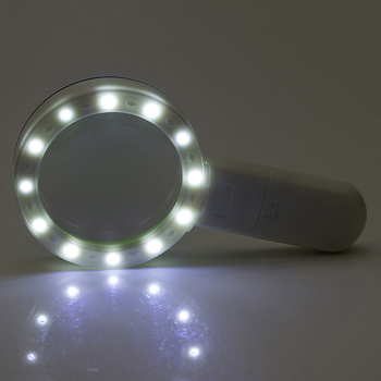 Lupa za procjenu nakita, 12 LED, 30x povećanje, dvostruko optičko staklo, za zbirke antikviteta i starije korisnike.