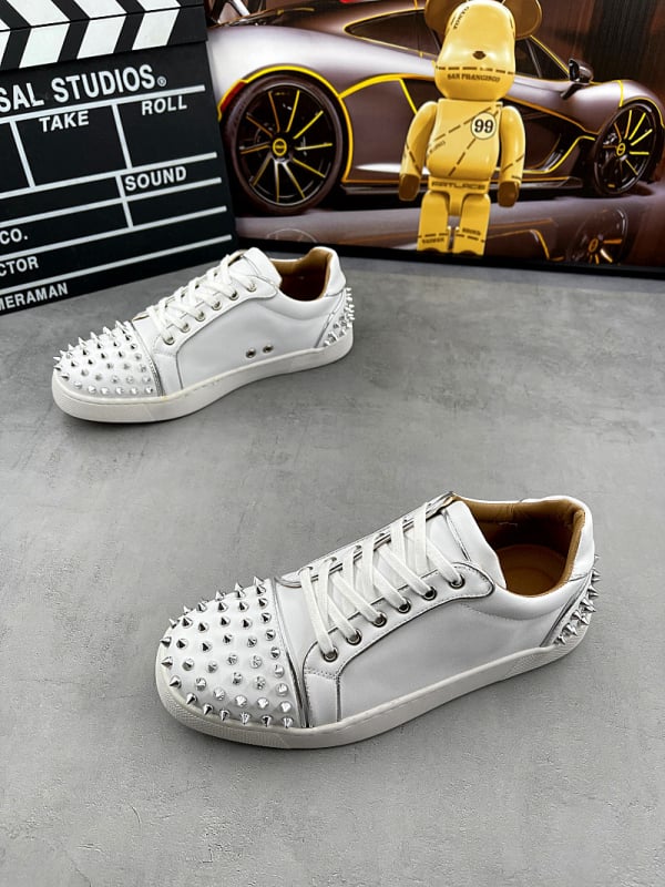 Sneakers din piele, cu cristale, respirabile, design color-block, stil casual coreean pentru bărbați