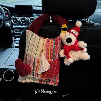 Cutie de șervețele pentru mașină cu design West Highland White Terrier, suport suspendat pentru șervețele