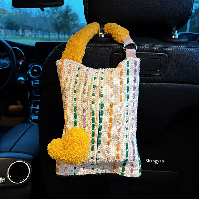 Cutie de șervețele pentru mașină cu design West Highland White Terrier, suport suspendat pentru șervețele