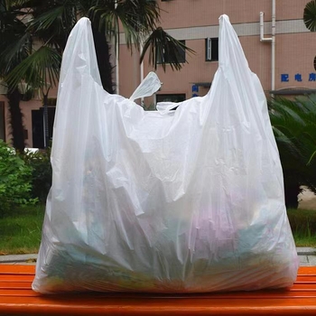 Mliječno-bijela debela velika vrećica za odlaganje odjeće, ručna torba u stilu veste