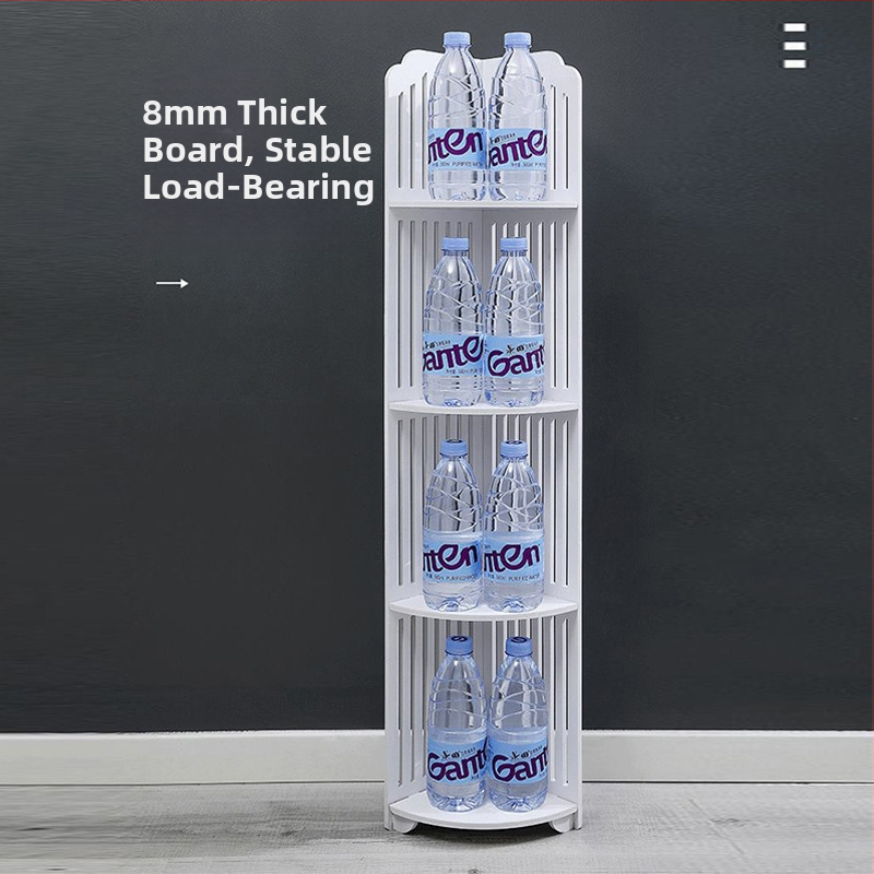 Kutni kupaonski stalak za pod, 4 etaže, vodootporan PVC materijal