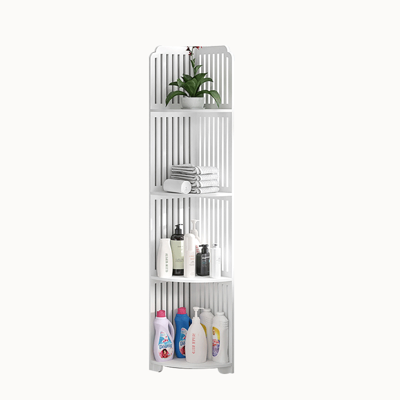 Kutni kupaonski stalak za pod, 4 etaže, vodootporan PVC materijal