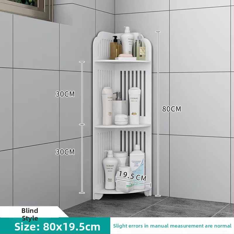 Kutni kupaonski stalak za pod, 4 etaže, vodootporan PVC materijal