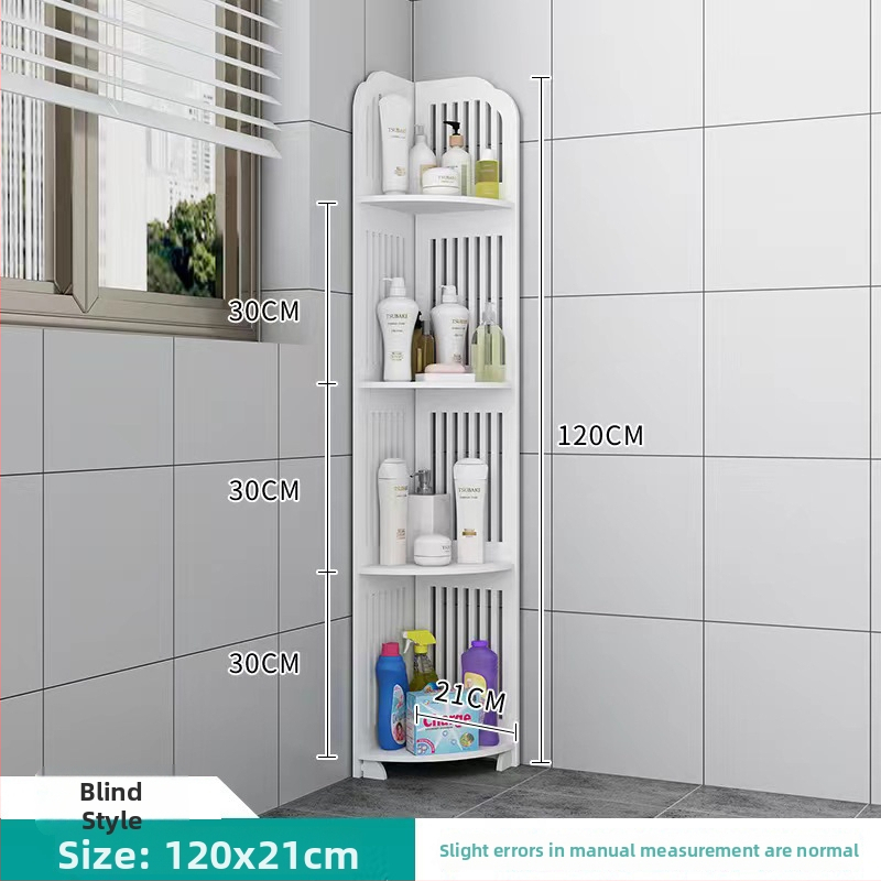 Kutni kupaonski stalak za pod, 4 etaže, vodootporan PVC materijal