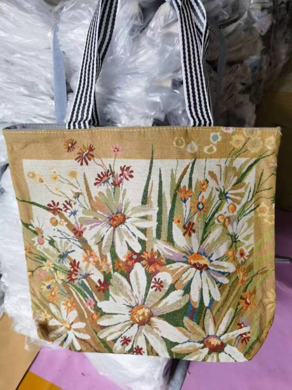 Ženska platnena torba u etničkom stilu, velika kapaciteta, torba za rame s otiskom