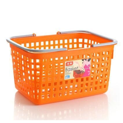 Prijenosna plastična košarica za kupovinu za supermarket, voće i piće