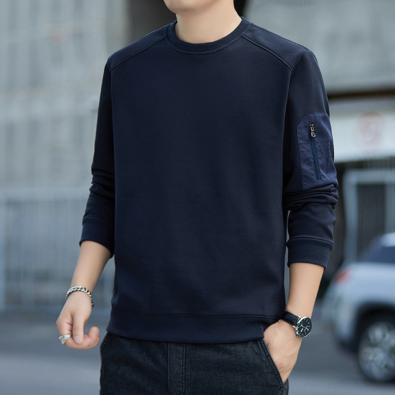 Férfi tavaszi pulóver japán streetwear stílusban, laza szabású, hosszú ujjú, galléros rever