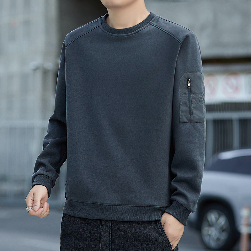 Férfi tavaszi pulóver japán streetwear stílusban, laza szabású, hosszú ujjú, galléros rever