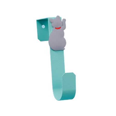 Minimalistička kuka za vrata s dizajnom mačke, metalna kuka za kupaonicu bez bušenja, 4.2 cm