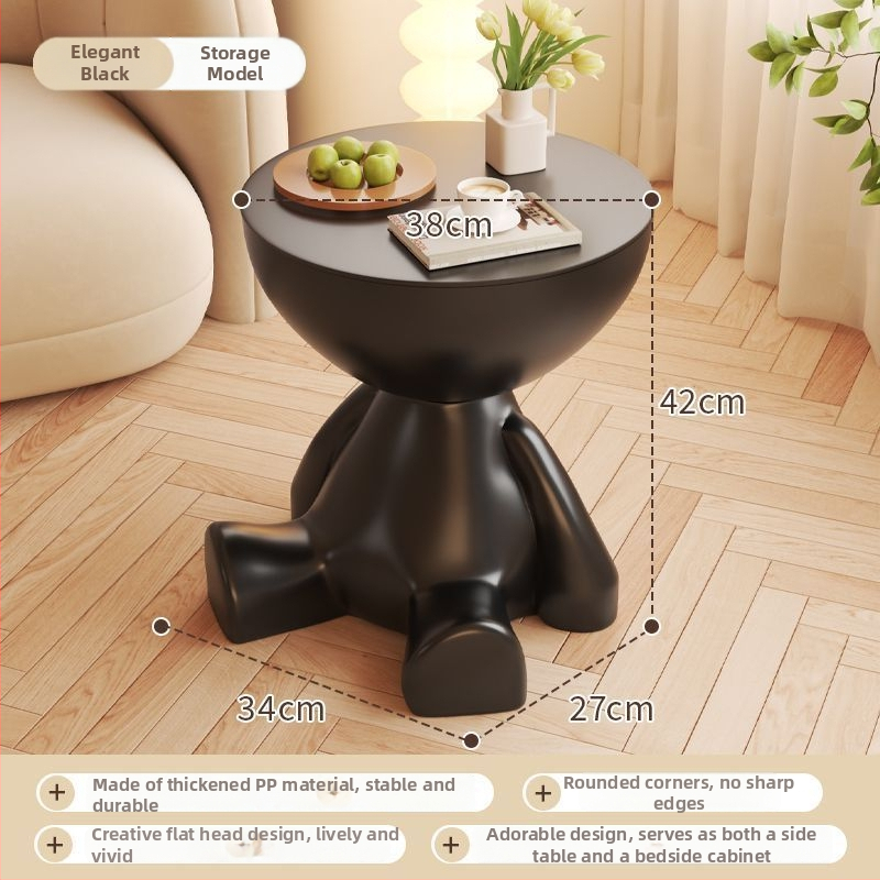 Plastový stojací úložný regál do spálne, jednoduchý moderný dizajn