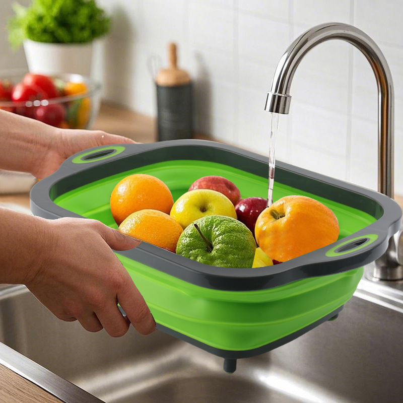 Sk lopivi set kuhinjske odvodne košare, plastična košara za pohranu, teleskopka košara za voće, kamping oprema