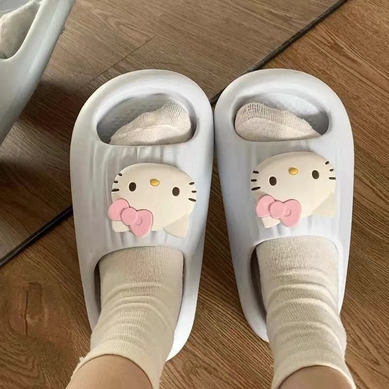 Дамски пантофи с котешки дизайн, летно ежедневие, EVA подметка против подхлъзване, за външно и вътрешно носене, износоустойчиви