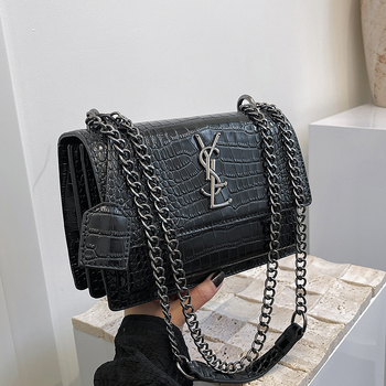 Ženska Yangjia torba u retro stilu s lancem, srednje veličine, crossbody torba