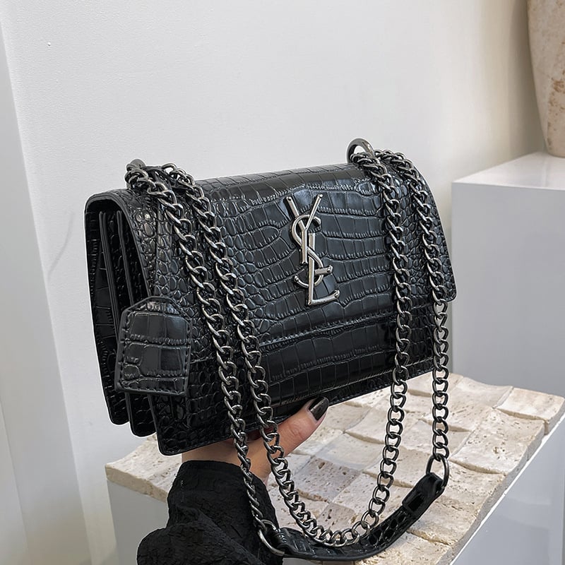 Ženska Yangjia torba u retro stilu s lancem, srednje veličine, crossbody torba