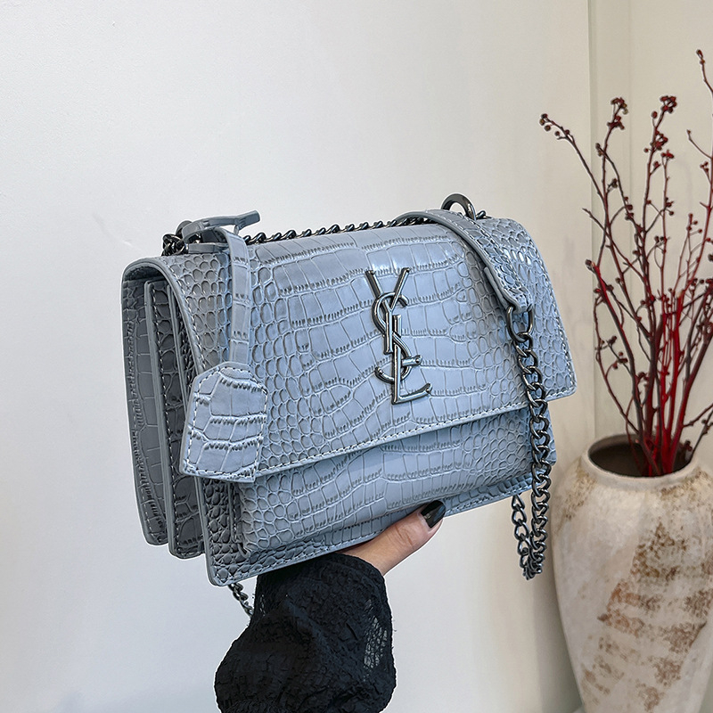 Ženska Yangjia torba u retro stilu s lancem, srednje veličine, crossbody torba
