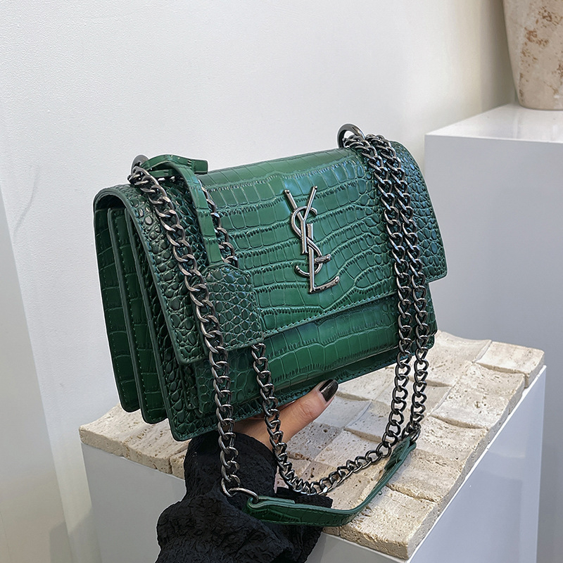 Ženska Yangjia torba u retro stilu s lancem, srednje veličine, crossbody torba