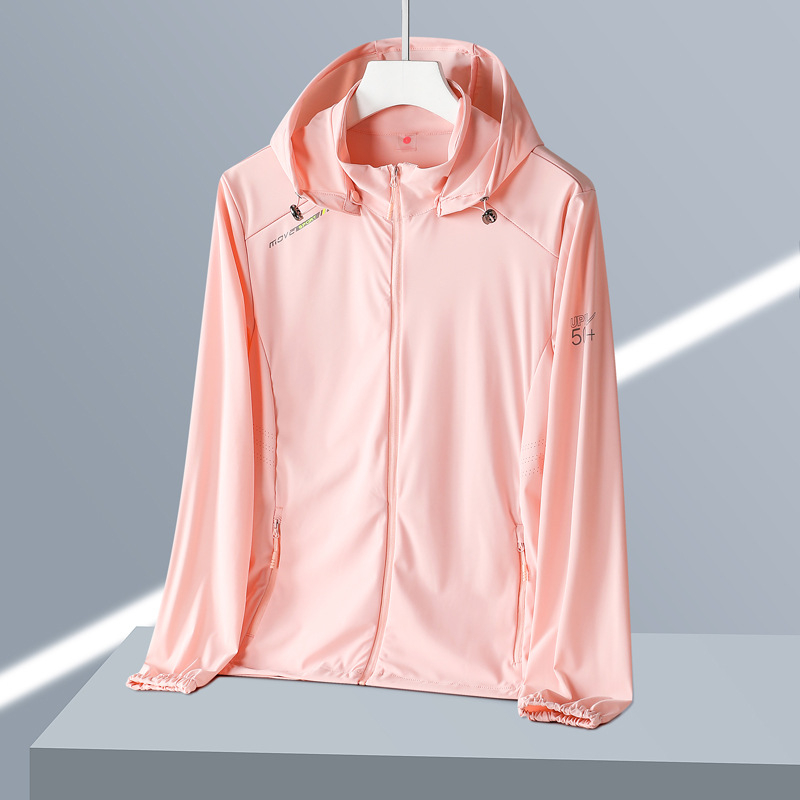 UPF50+ UV защита, дишащо ice silk мъжко яке за лято, тънък ветроустойчив модел