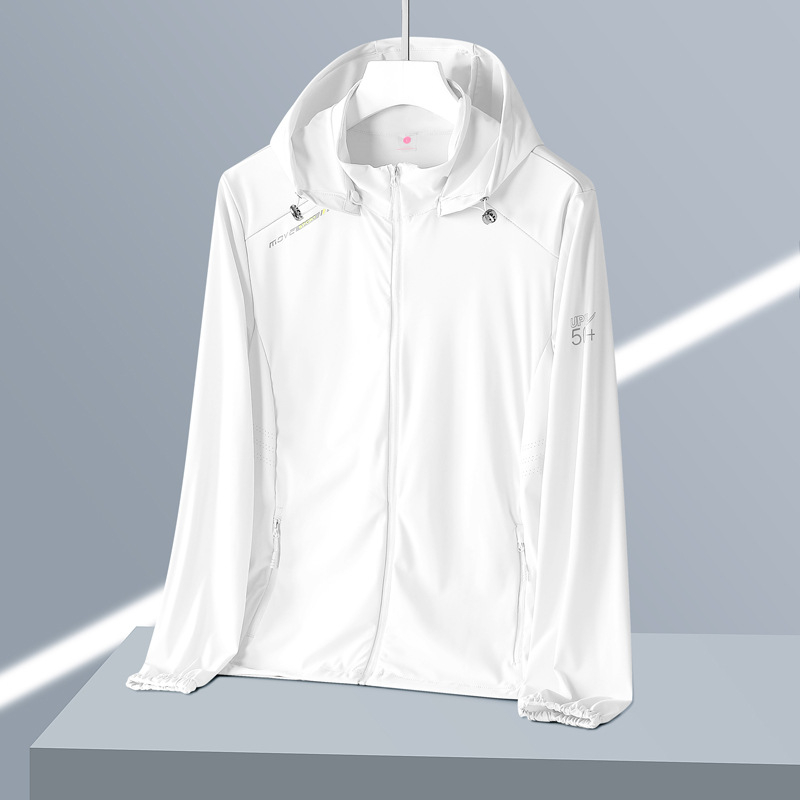UPF50+ UV защита, дишащо ice silk мъжко яке за лято, тънък ветроустойчив модел