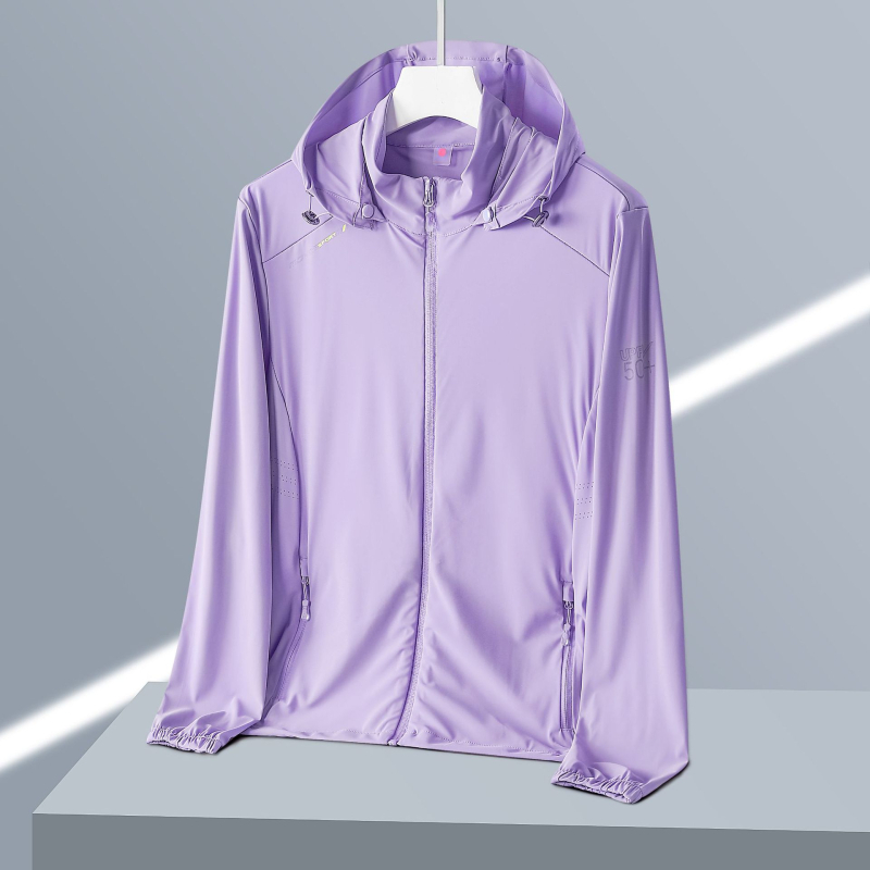 UPF50+ UV защита, дишащо ice silk мъжко яке за лято, тънък ветроустойчив модел