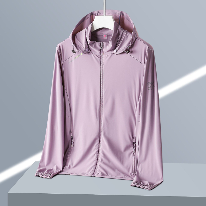 UPF50+ UV защита, дишащо ice silk мъжко яке за лято, тънък ветроустойчив модел