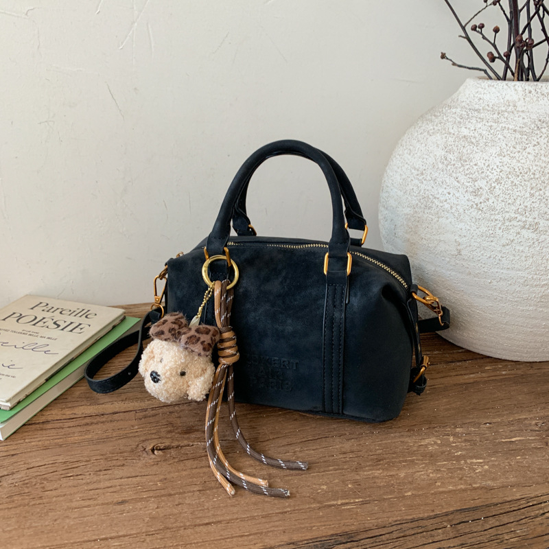 2025 godina ženska mala crossbody torbica u euro-američkom retro stilu, horizontalnog kvadratnog oblika, PU koža, srednja veličina