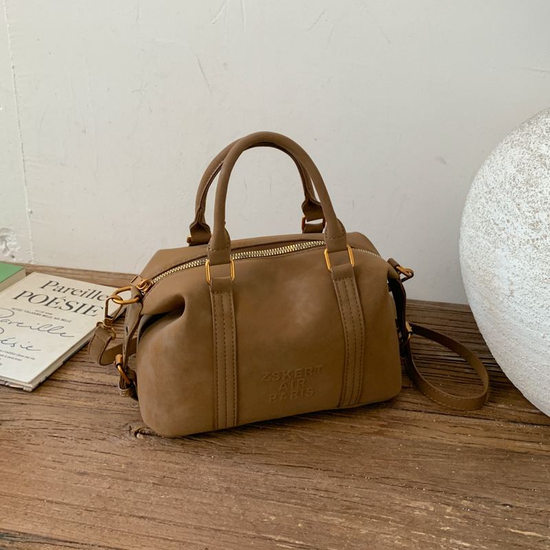 2025 godina ženska mala crossbody torbica u euro-američkom retro stilu, horizontalnog kvadratnog oblika, PU koža, srednja veličina