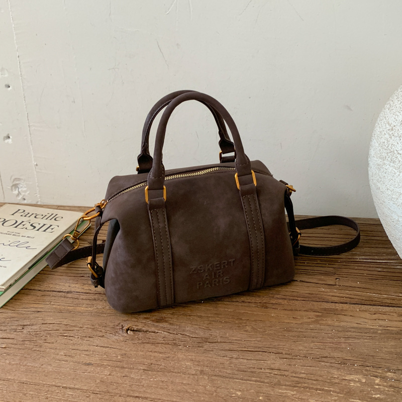 2025 godina ženska mala crossbody torbica u euro-američkom retro stilu, horizontalnog kvadratnog oblika, PU koža, srednja veličina