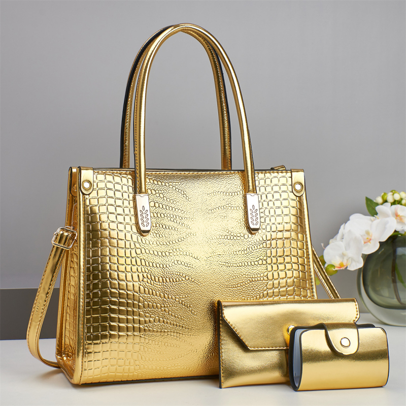 Ženska torbica s uzorkom krokodila, velik kapacitet, elegantan izgled, za rame ili crossbody