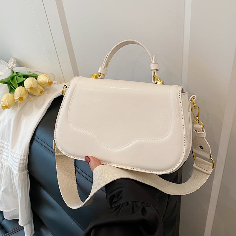 Ženska PU torbica, sedlo-stila, mala, preko ramena ili crossbody, proljeće 2025, za svakodnevnu upotrebu