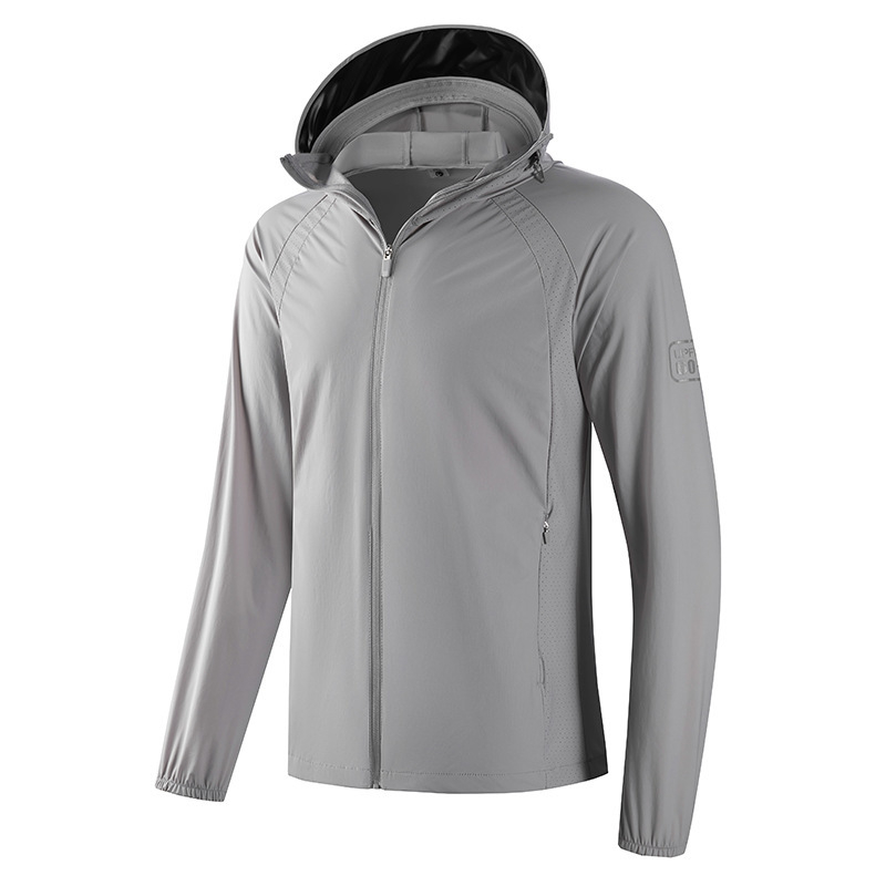 UPF60+ zaštita od sunca s kapuljačom, lagani ljetni top za vožnju biciklom, unisex, s zatvaračem na zip, motiv prirodnog krajolika