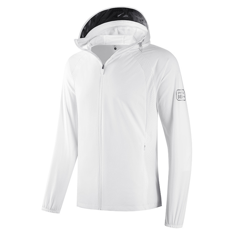 UPF60+ zaštita od sunca s kapuljačom, lagani ljetni top za vožnju biciklom, unisex, s zatvaračem na zip, motiv prirodnog krajolika