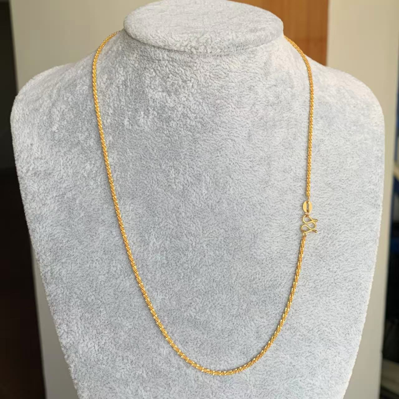 Nakit za ključnu kost od titan čeličnog materijala s M kopčom, miješani stilovi lanaca: box lanac, O‑oblik lanac, lanac u stilu Chopard, spacer perle suncokreta, lanac s kuglicama i zmijskog tipa lanac