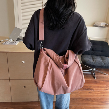 Torba od najlona s velikim kapacitetom — torba za rame, crossbody i ručna torba, platnena torba, moderna i jednostavna