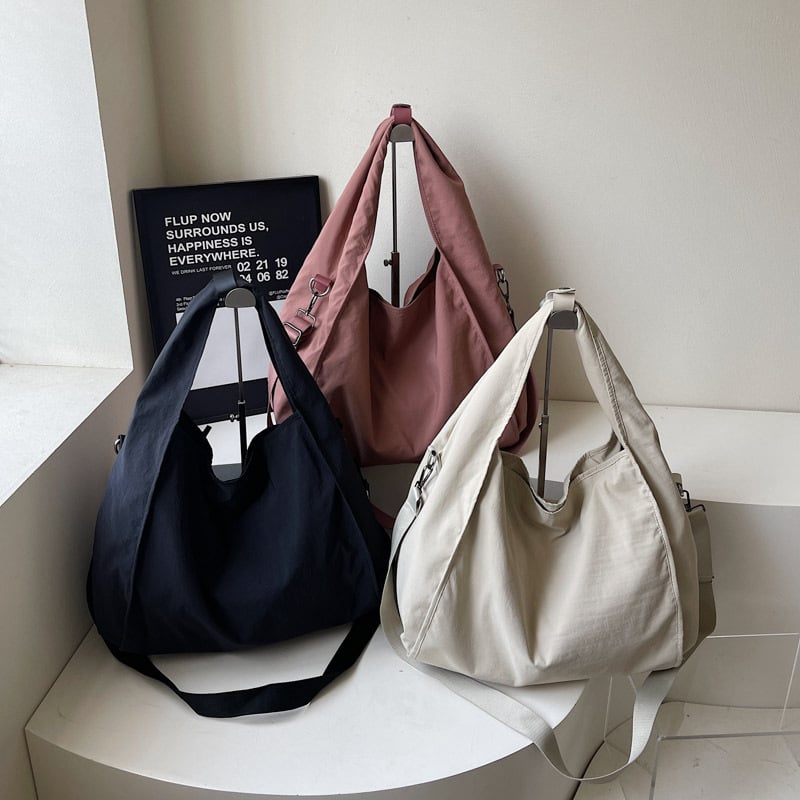 Torba od najlona s velikim kapacitetom — torba za rame, crossbody i ručna torba, platnena torba, moderna i jednostavna