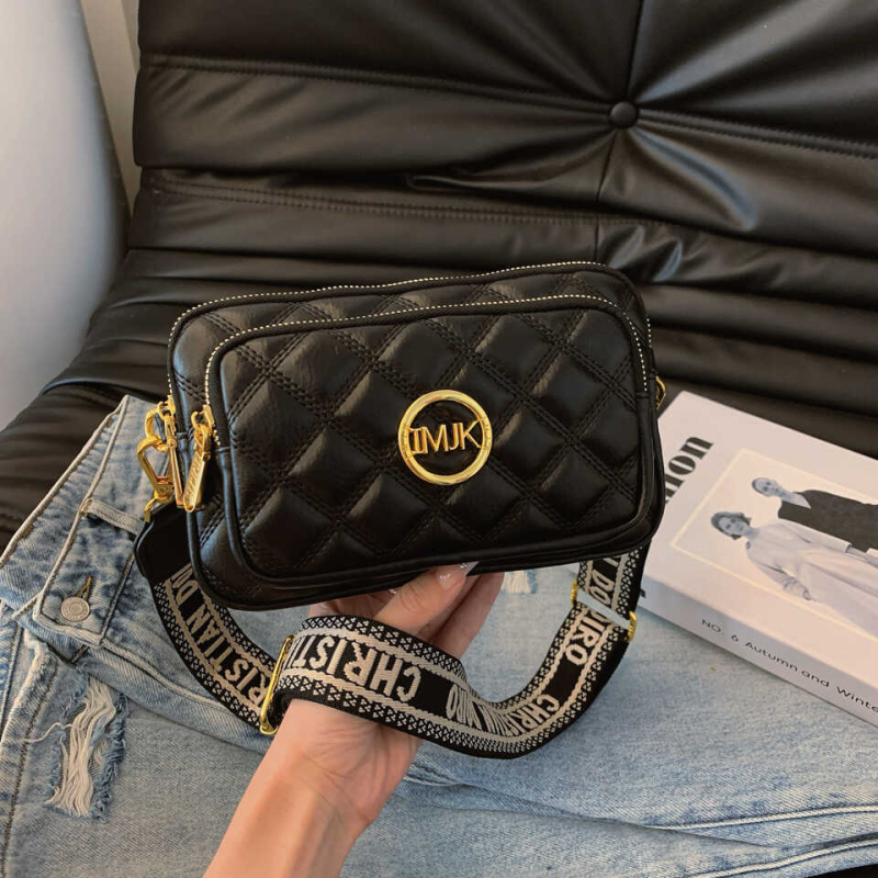 2026 nova moda: svestrana torbica za telefon sa širokim remenom, crossbody na jedno rame, nišni dizajn, mala kvadratna torbica s dijamantnom šavom