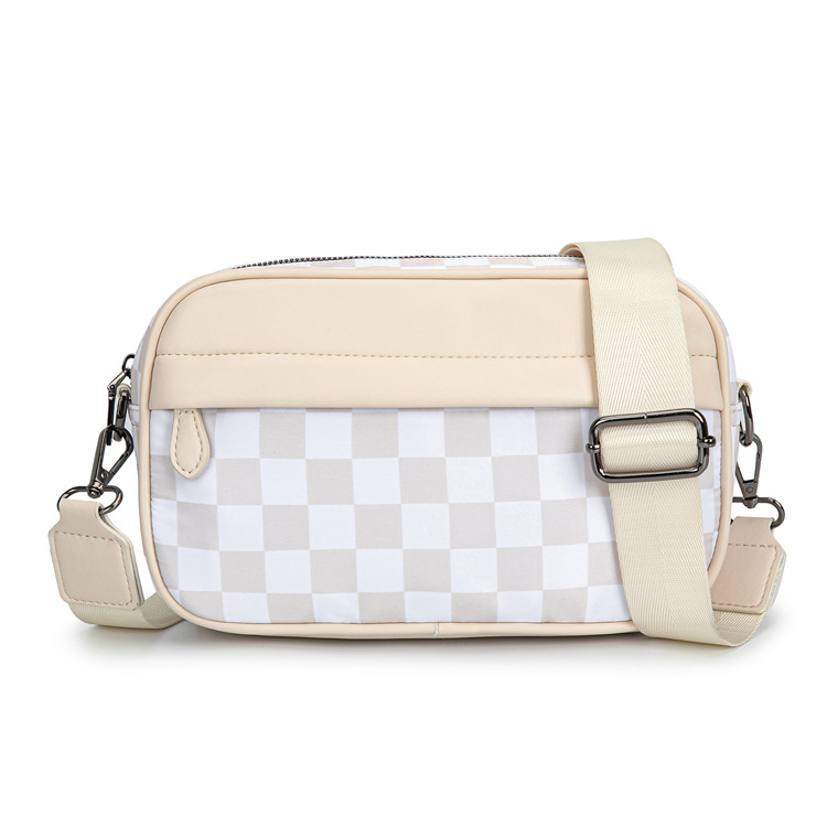 Mini kvadratna torbica sa šahovnicastim uzorkom, svestrana torba za rame ili crossbody