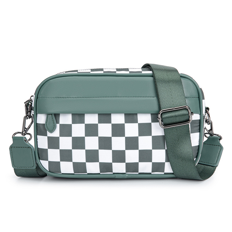Mini kvadratna torbica sa šahovnicastim uzorkom, svestrana torba za rame ili crossbody