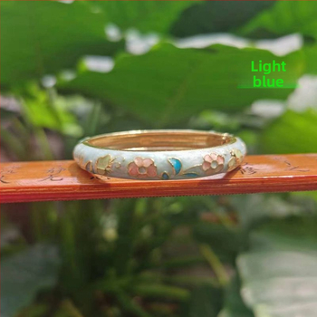 Detský náramok cloisonné s kvetinovým otvoreným dizajnom, etnický štýl pre dievčatá