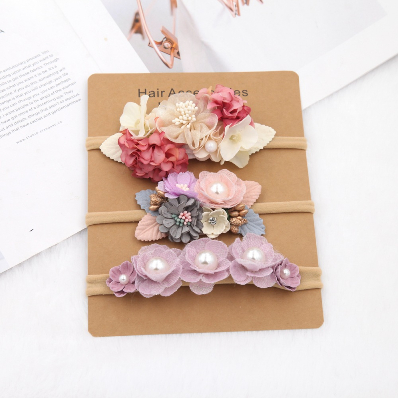 DIY trodjelni set traka za kosu s cvijećem za djevojčice