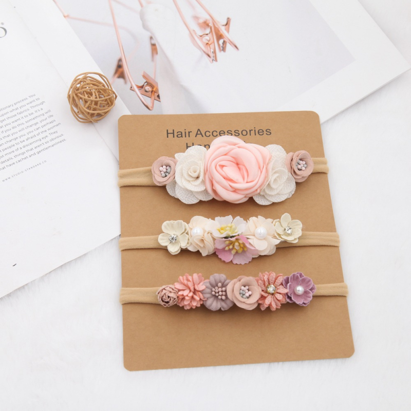 DIY trodjelni set traka za kosu s cvijećem za djevojčice