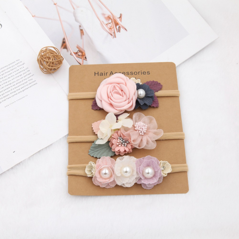DIY trodjelni set traka za kosu s cvijećem za djevojčice