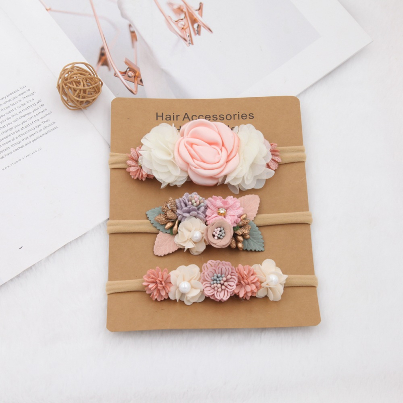 DIY trodjelni set traka za kosu s cvijećem za djevojčice