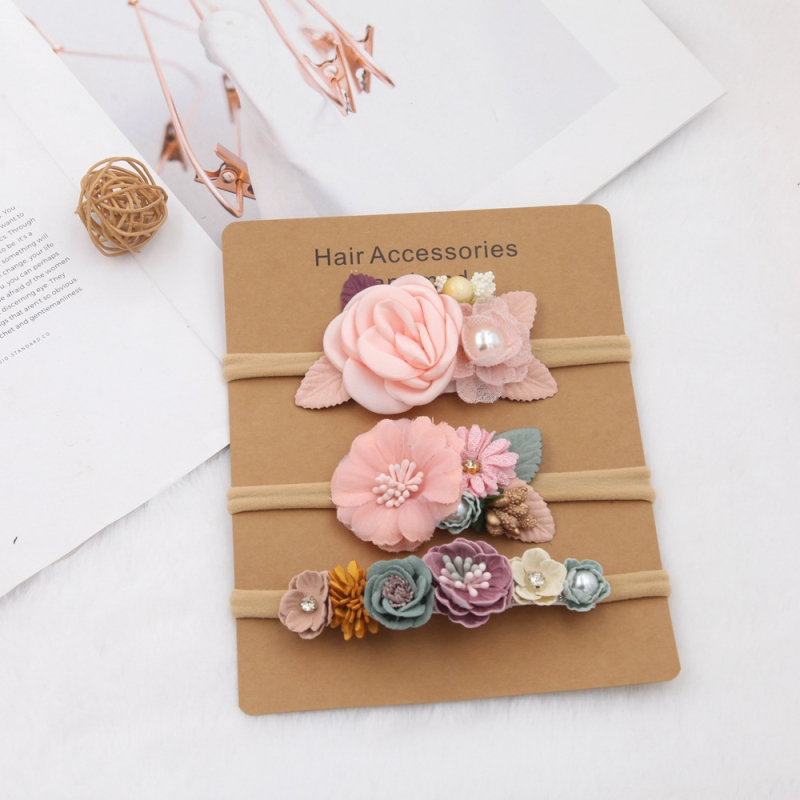 DIY trodjelni set traka za kosu s cvijećem za djevojčice