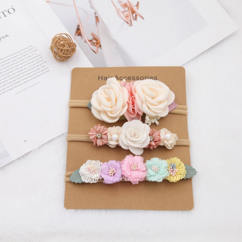 DIY trodjelni set traka za kosu s cvijećem za djevojčice