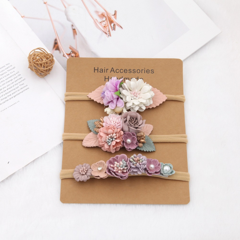 DIY trodjelni set traka za kosu s cvijećem za djevojčice