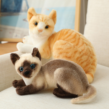 Realistična siamska mačka – pliš igračka za kućnu dekoraciju i udobnost djece, poklon za rano obrazovanje