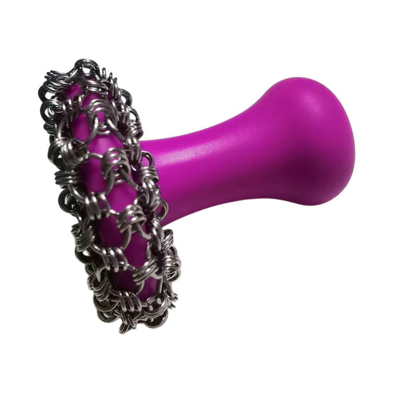 Višebojna silikonska četka za lonac s mrežom od nehrđajućeg čelika, otporna na visoke temperature, ne oštećuje lonac, silikon kuglica za čišćenje